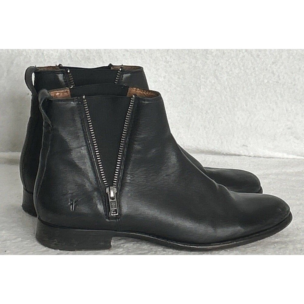 Frye Carly Chelsea Boot Women Size 10 B Black Leather Side Zipper